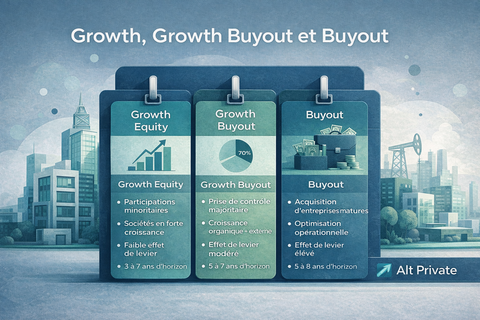 Quelle est la différence entre le growth equity, le growth buyout et le buyout ?
